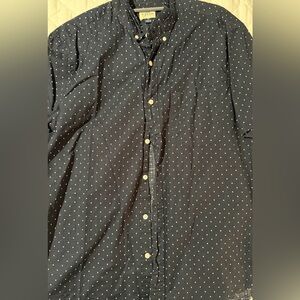 J. Crew Navy Shirt with White Dots